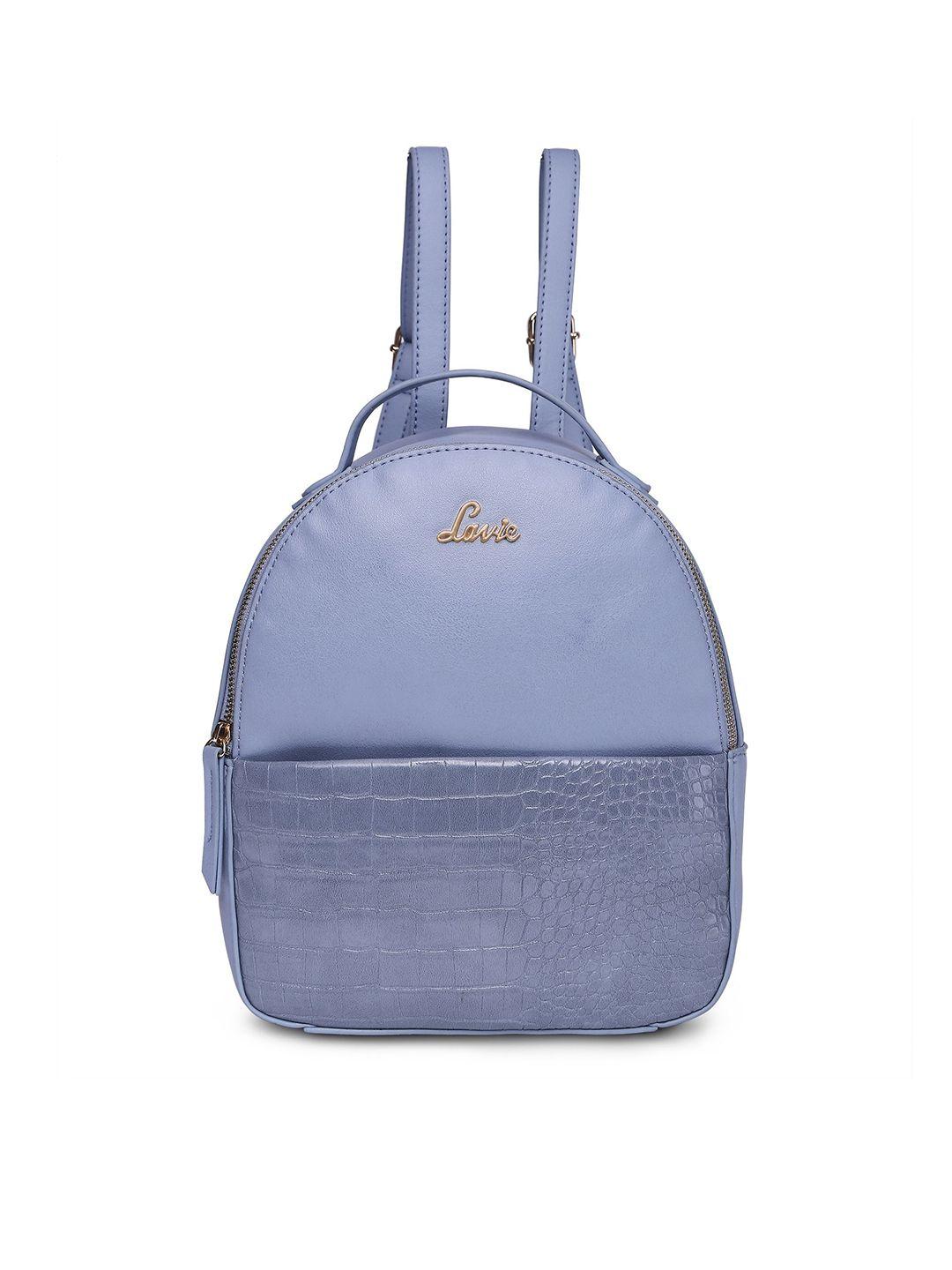 lavie women blue textured backpack