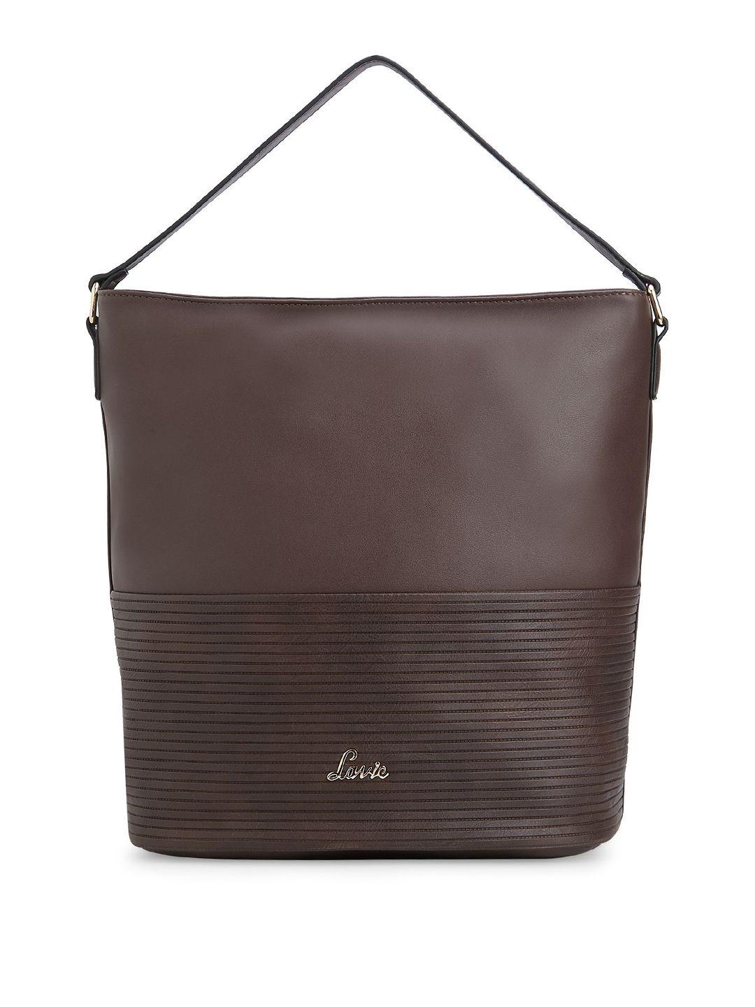 lavie women brown solid handheld bag