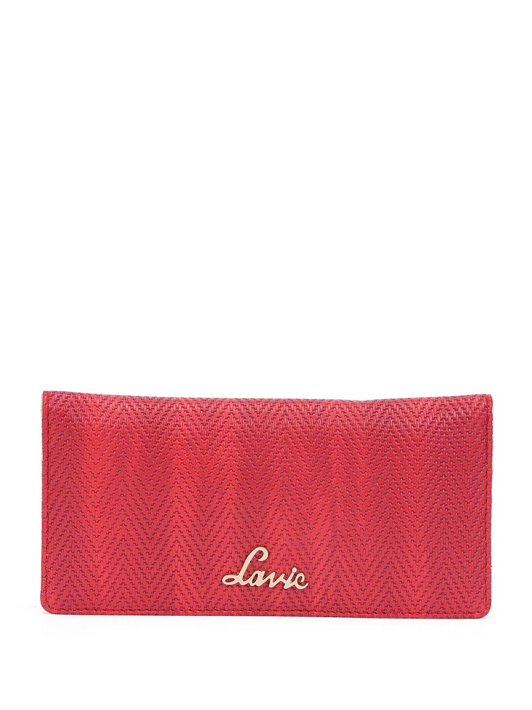 lavie women geometric textured two fold wallet