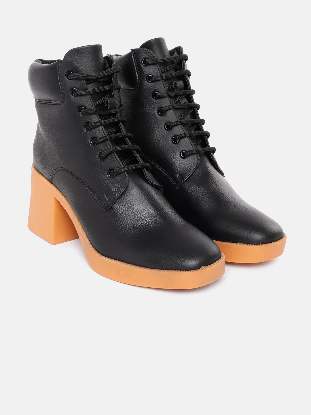 lavie women square-toe mid-top block heel boots