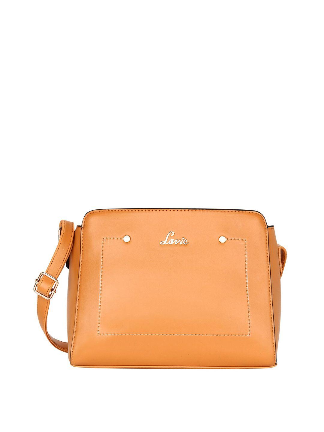 lavie yellow solid sling bag