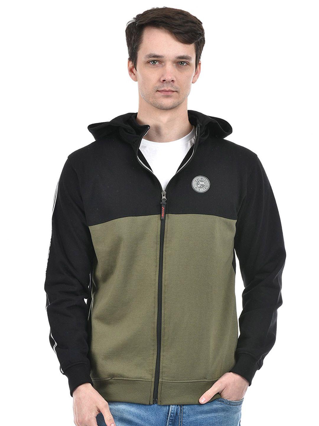 lawman pg3 men colourblocked hooded sweatshirt