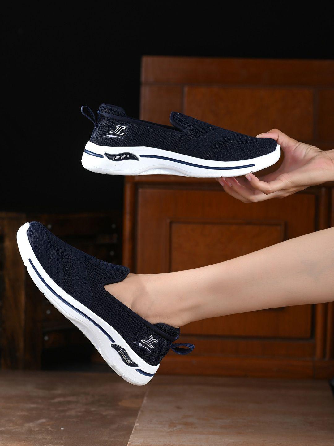 layasa women blue printed slip-on sneakers