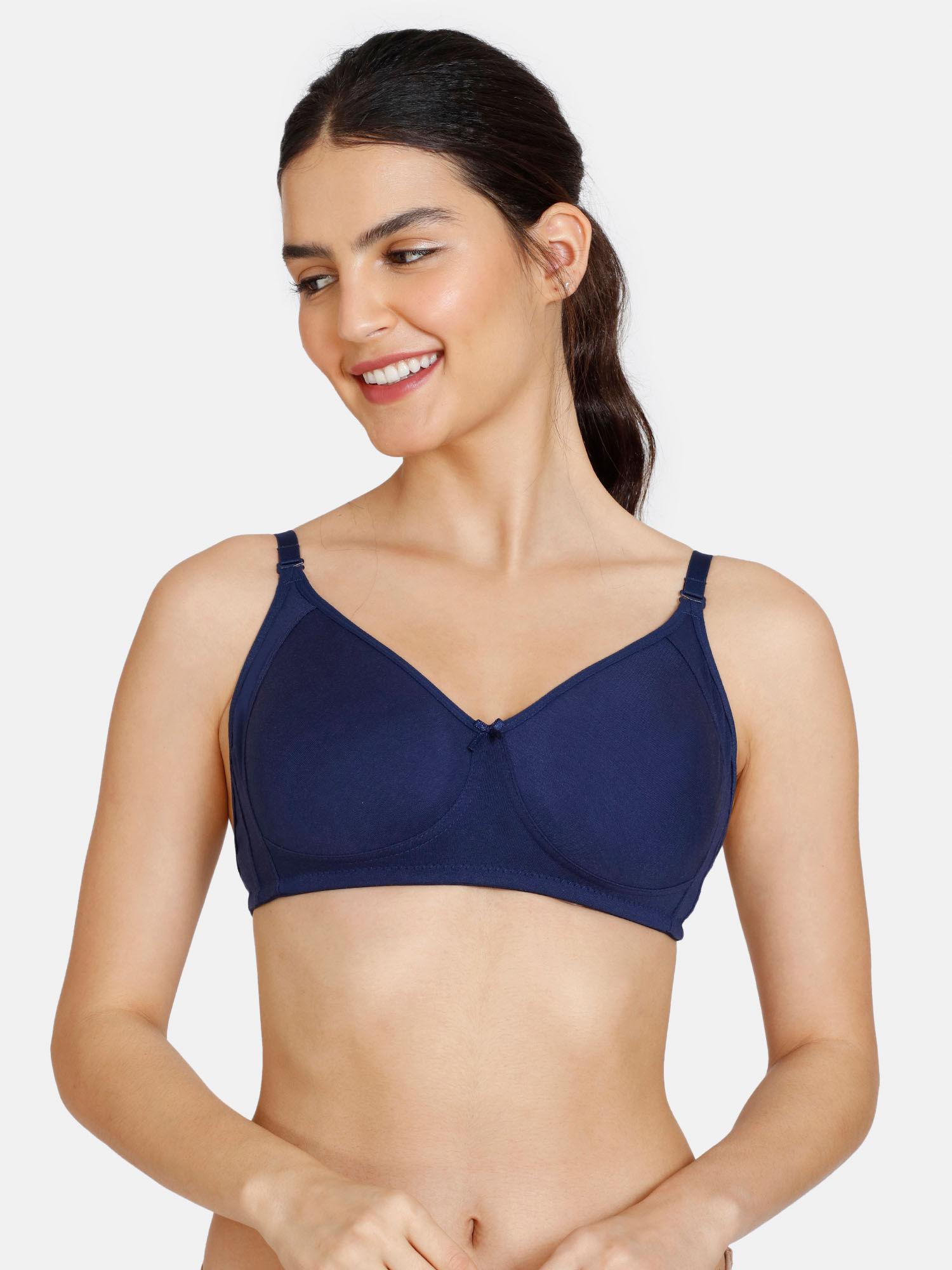 layered non wired 3-4th coverage backless bra - medieval blue