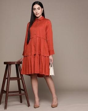 layered shirt dress