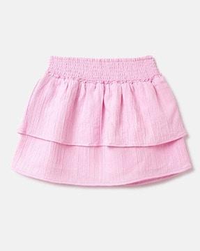 layered skirt with elasticated waist