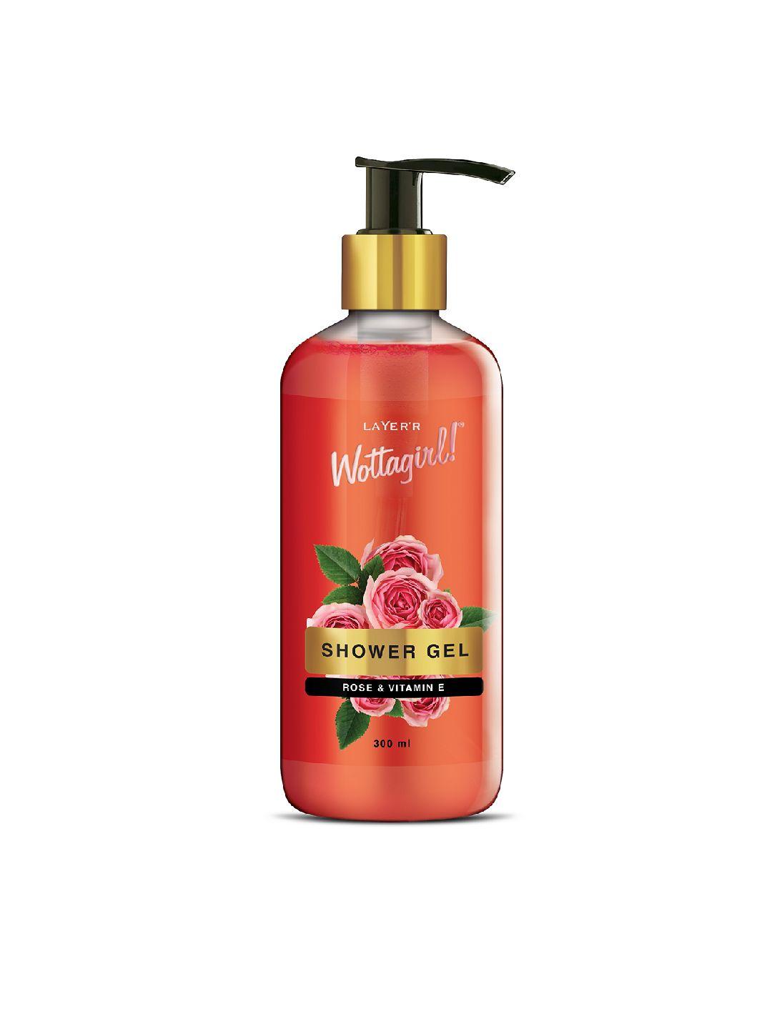 layerr wottagirl rose & vitamin e shower gel 300 ml