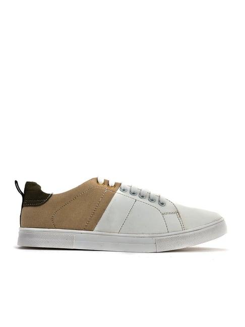 lazard by khadim's men's white casual sneakers