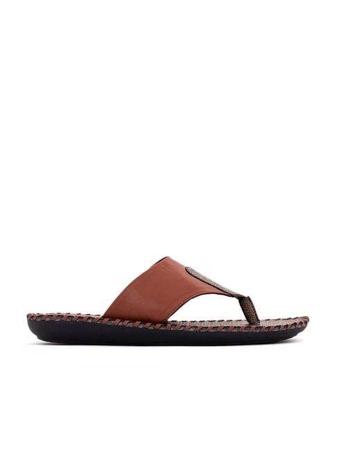 lazard by khadims men's brown thong sandals