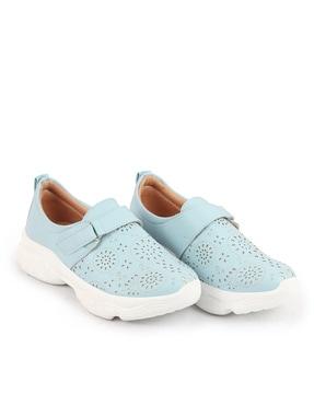 lazer-cut slip-on shoes