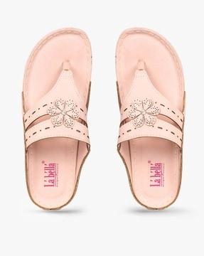 lazer-cut thong-strap sandals