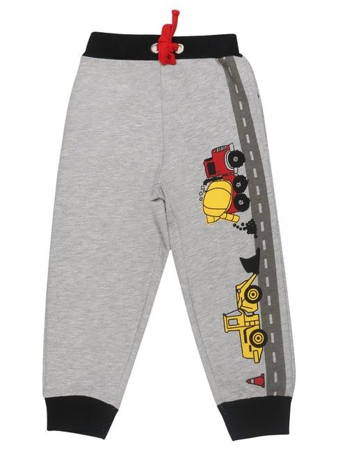 lazy shark kids grey printed  joggers