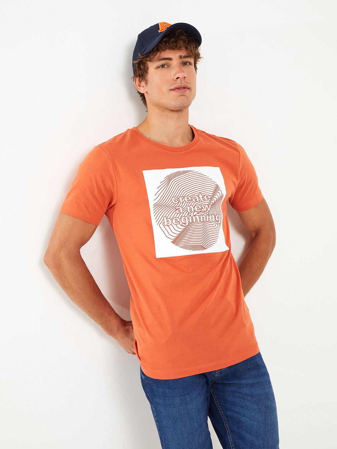 lc waikiki geometric printed pure cotton t-shirt