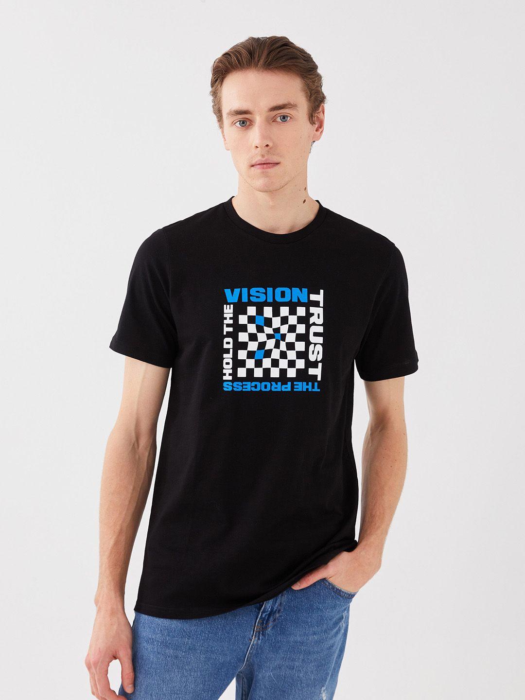 lc waikiki geometric printed pure cotton t-shirt