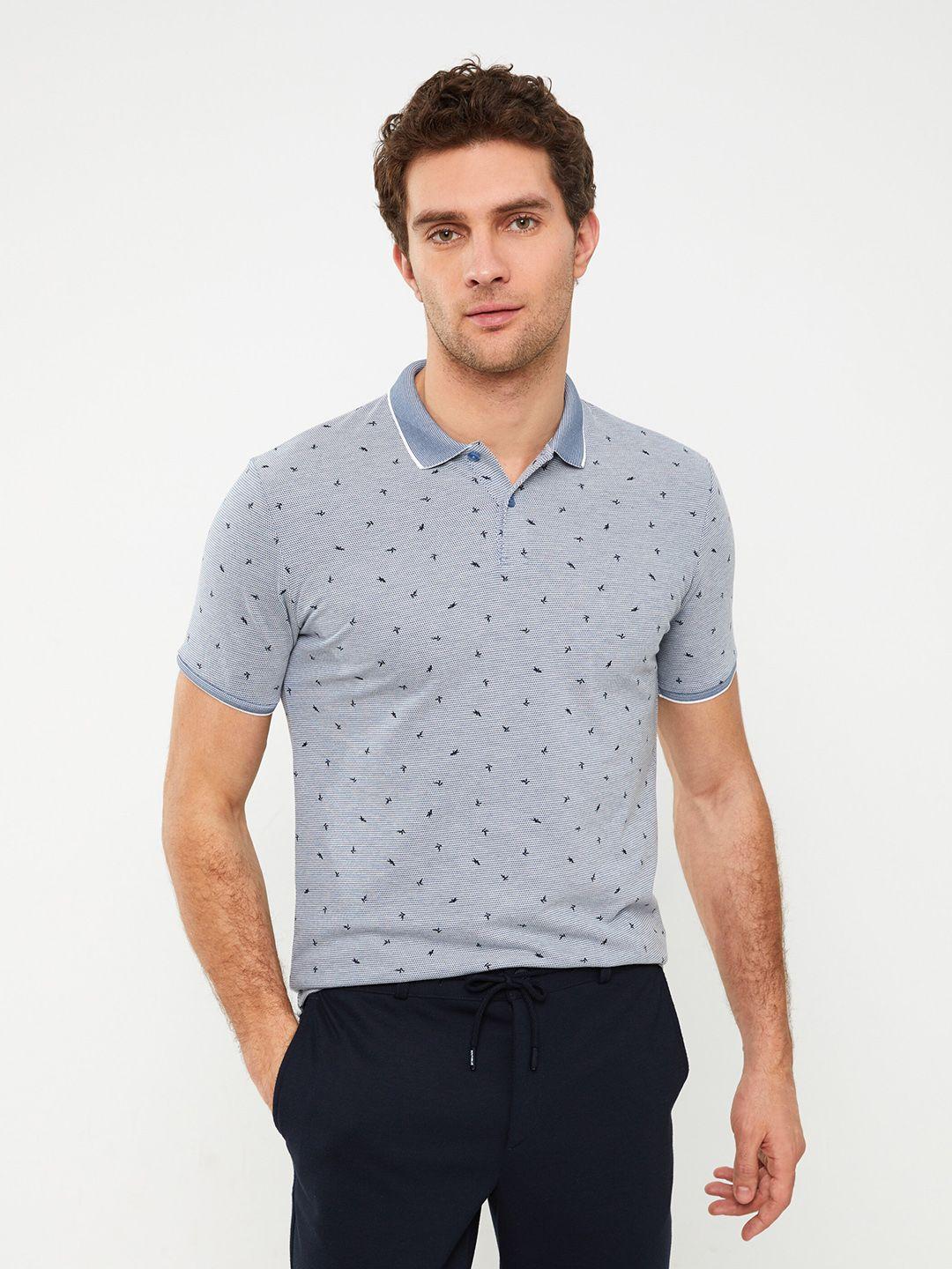 lc waikiki printed polo collar t-shirt