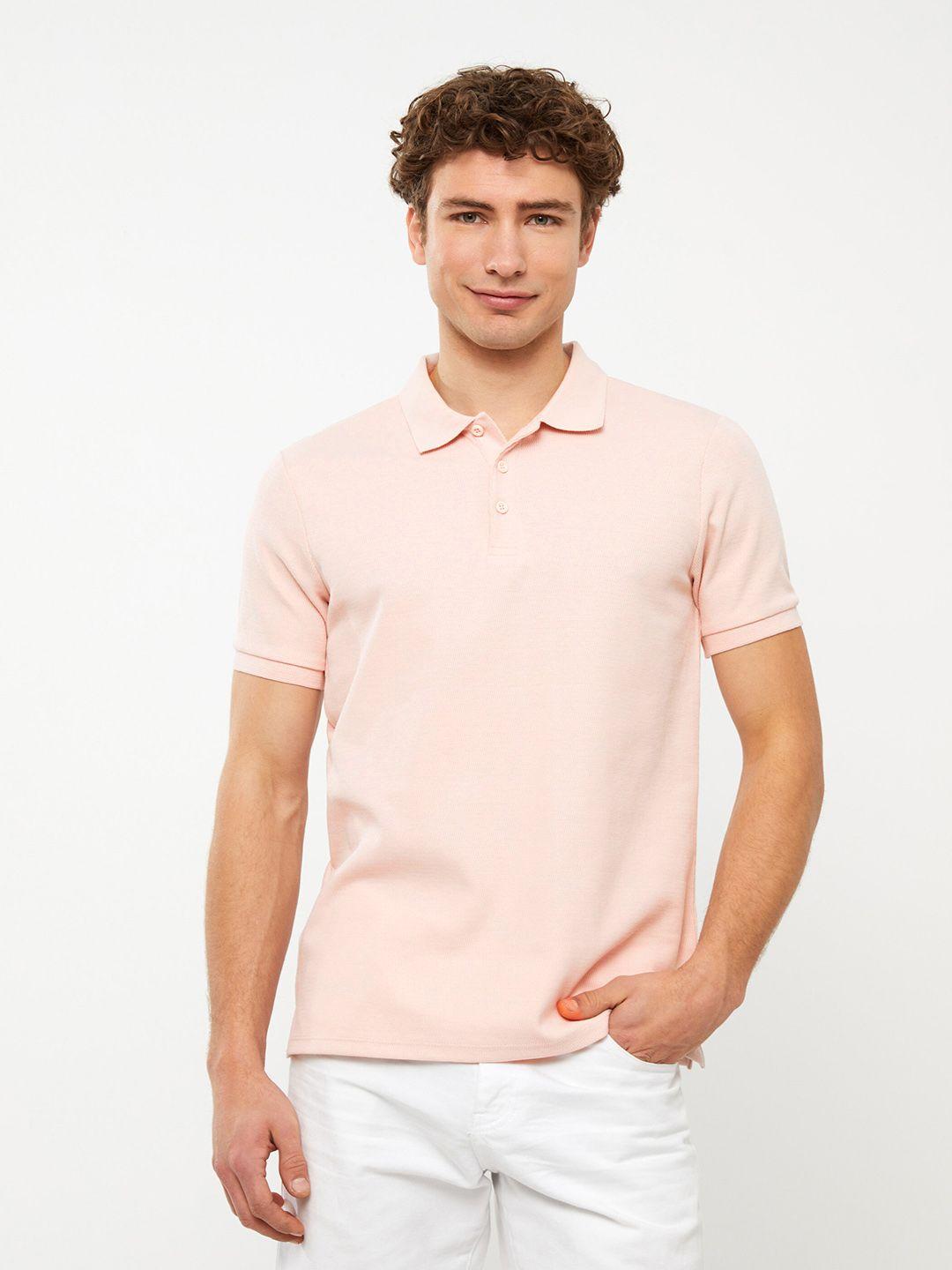 lc waikiki textured polo collar t-shirt