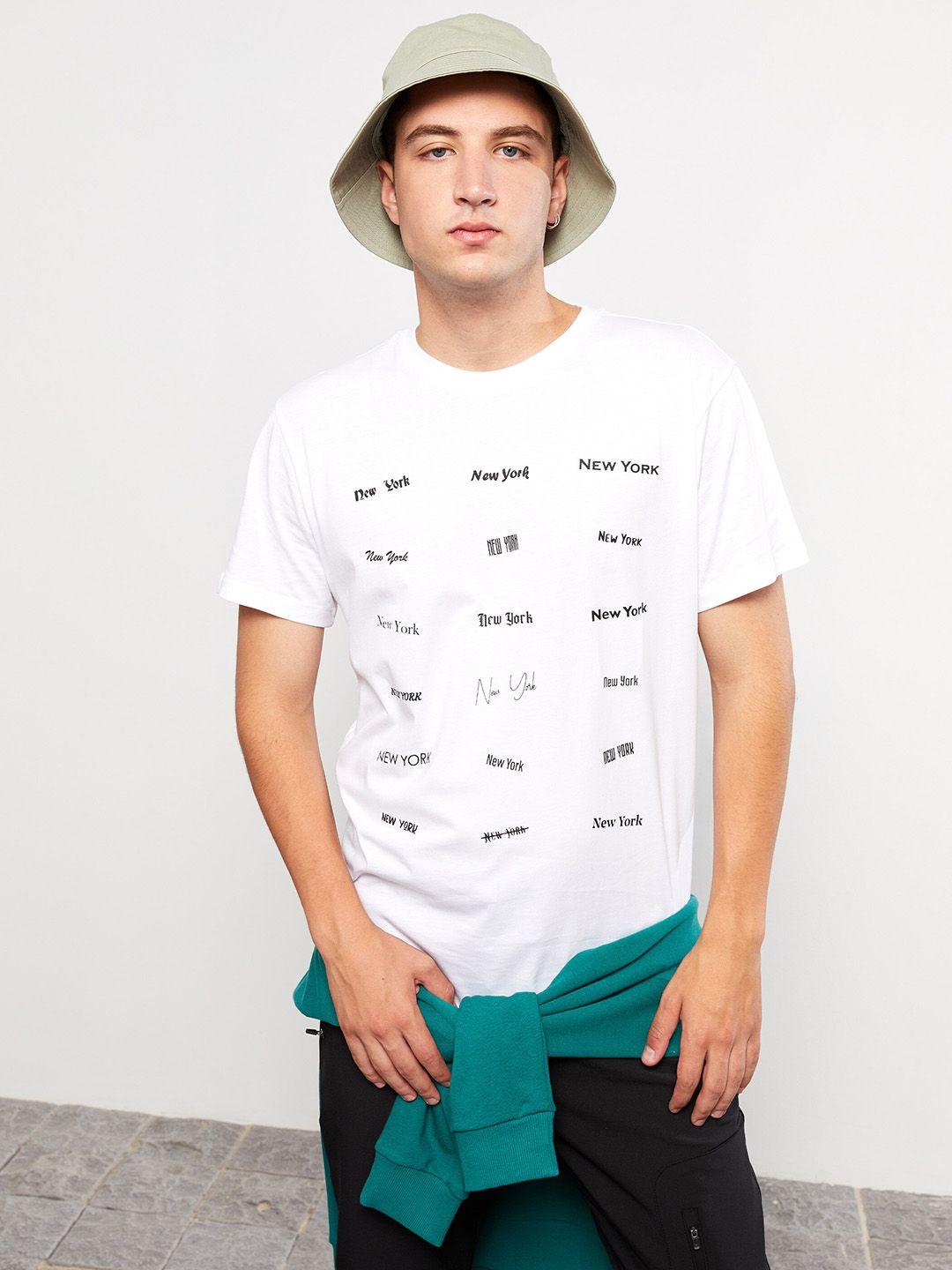 lc waikiki typography printed pure cotton t-shirt