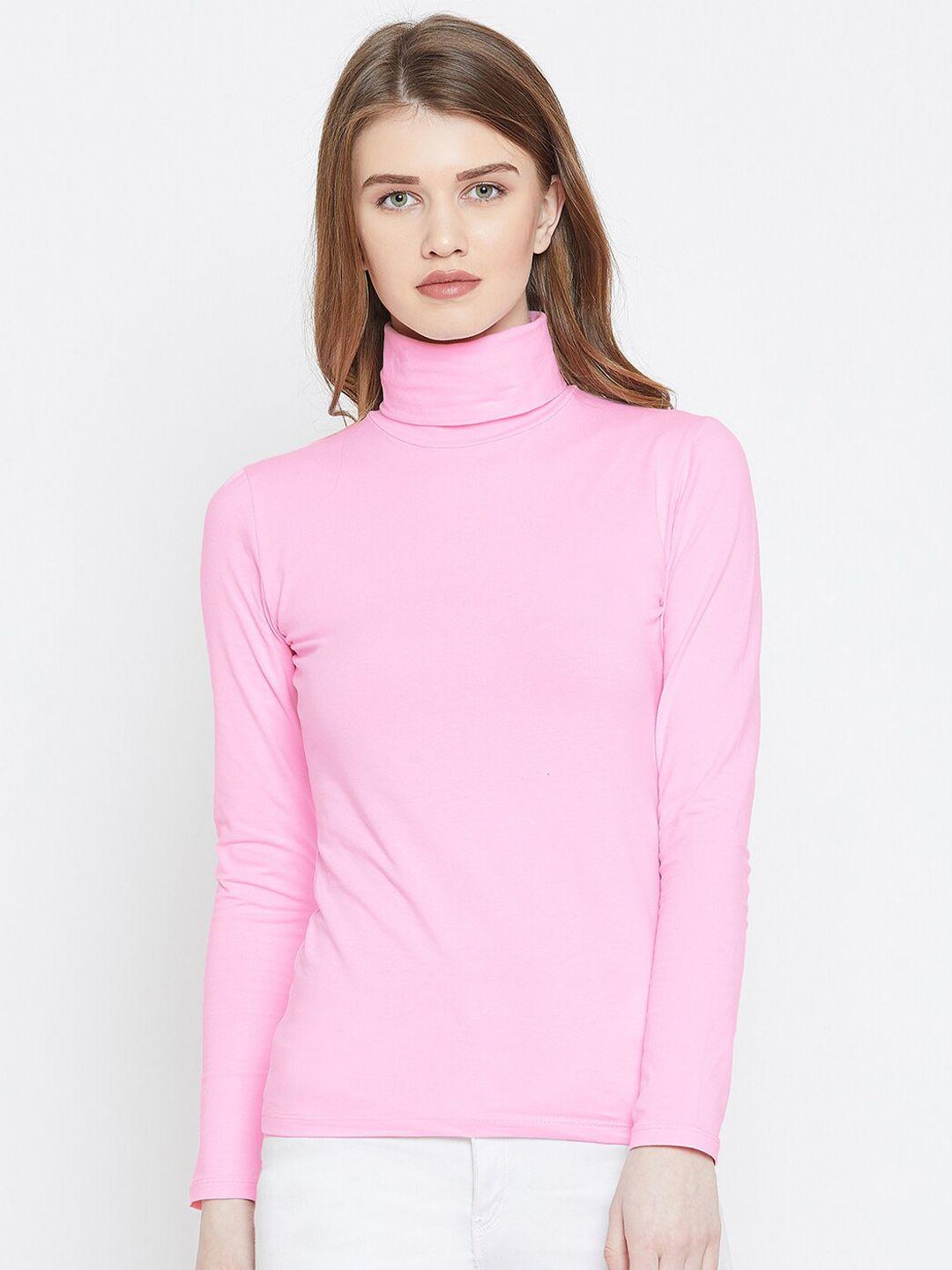 le bourgeois pink high neck top