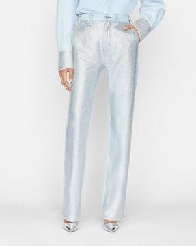 le jane rhinestone straight fit jeans