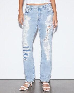 le slouch low-rise relaxed fit jeans