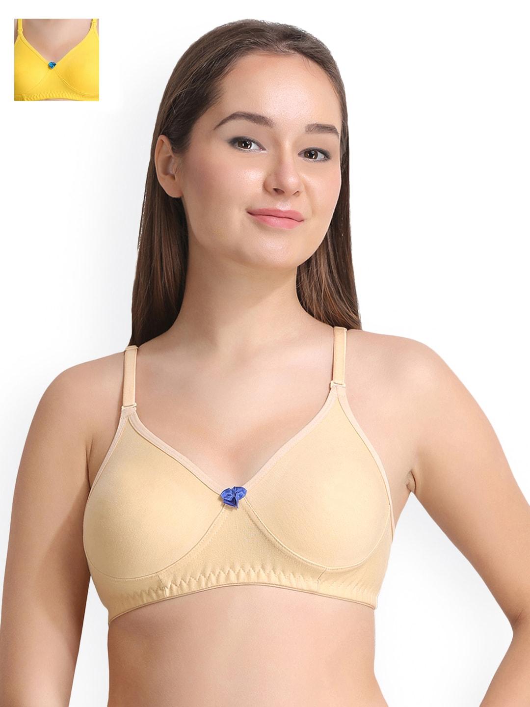 leading lady pack of 2 full-coverage bras lldinky-2-skn-yl
