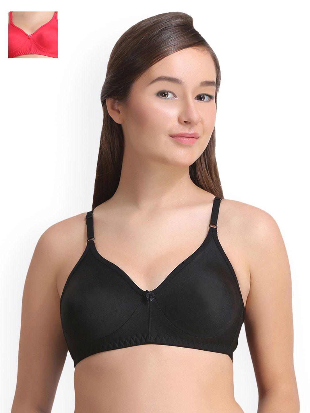 leading lady pack of 2 solid everyday bras llcool-2-blk-gj