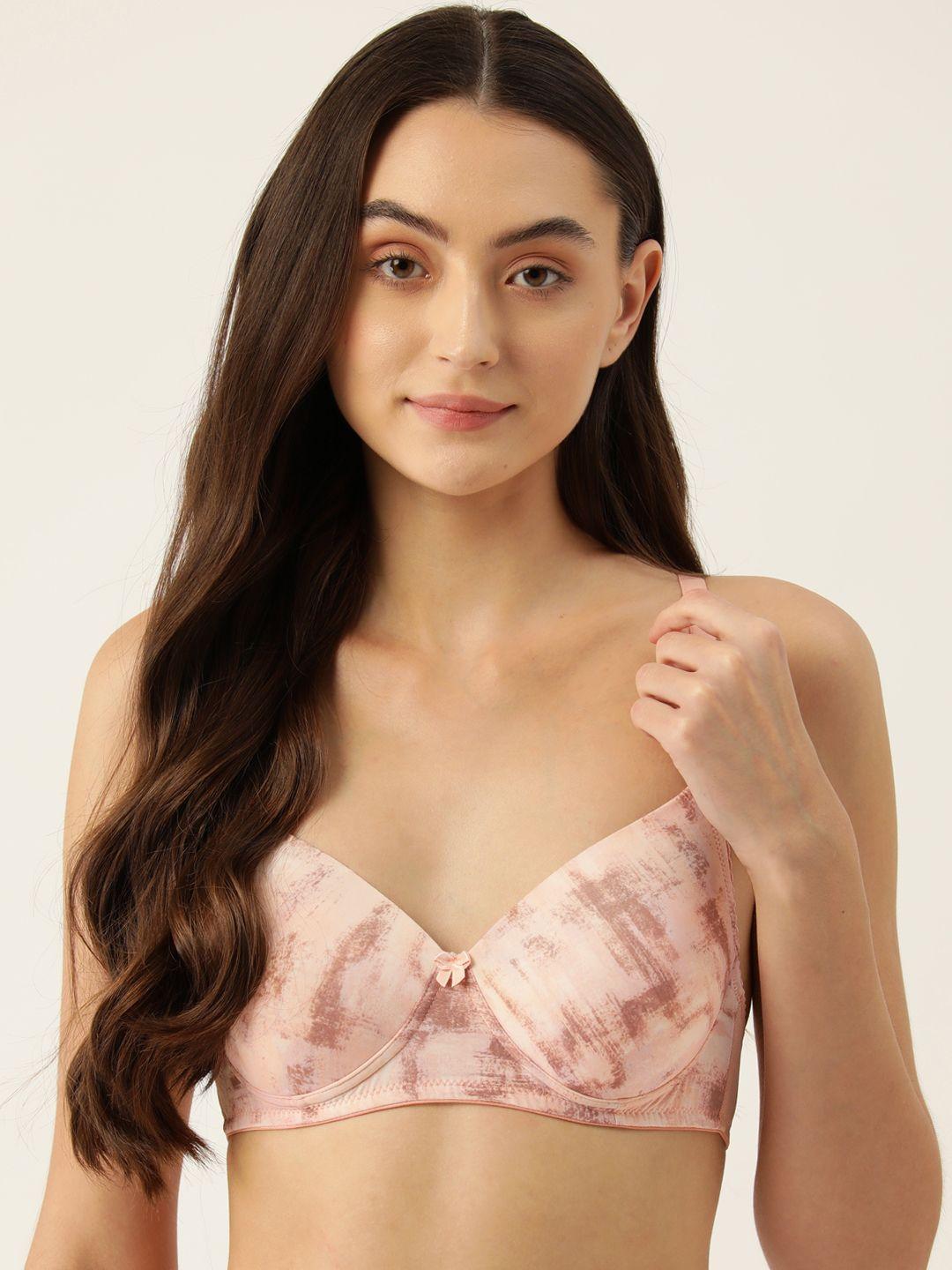 leading lady abstarct printed full coverage lightly padded bra