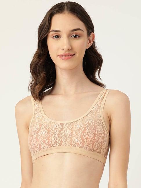 leading lady beige non-padded bralette bra