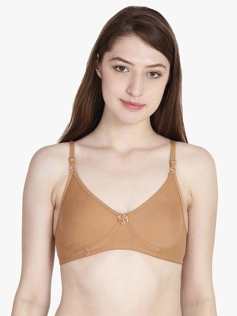 leading lady beige non-wired non-padded everyday bra