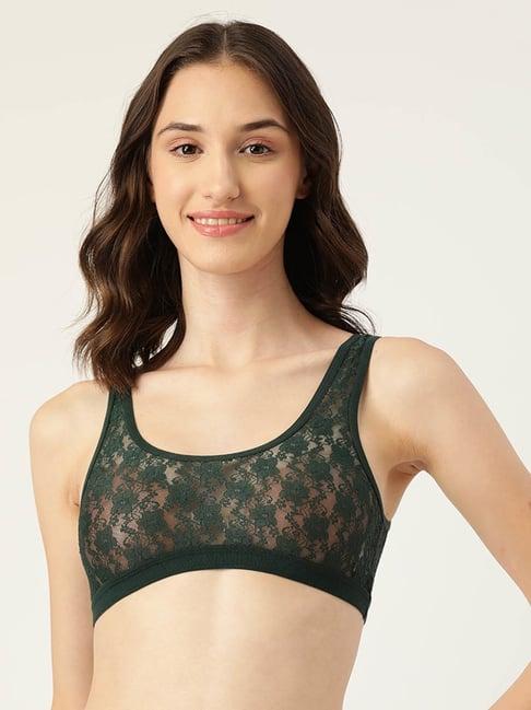 leading lady green non-padded bralette bra