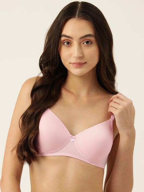 leading lady light pink full coverage padded t-shirt bra