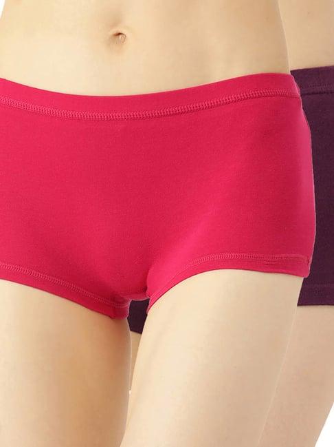 leading lady multicolor boy shorts panty (pack of 2)