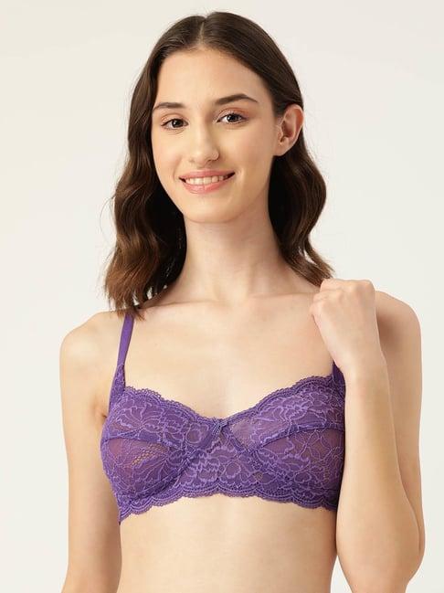 leading lady purple non-padded t-shirt bra