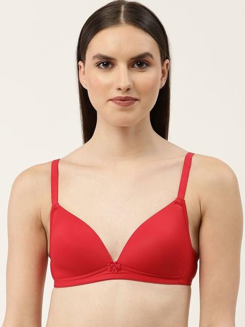 leading lady red full coverage t-shirt bra