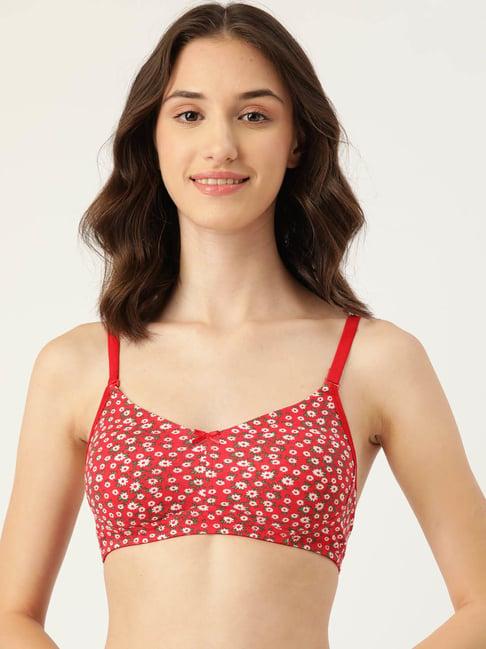 leading lady red non-padded everyday bra