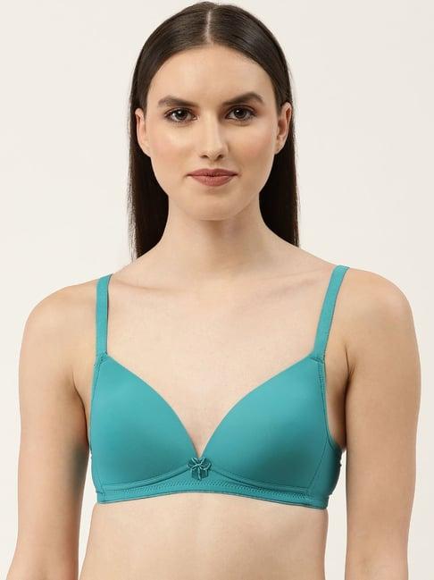 leading lady teal full coverage t-shirt bra