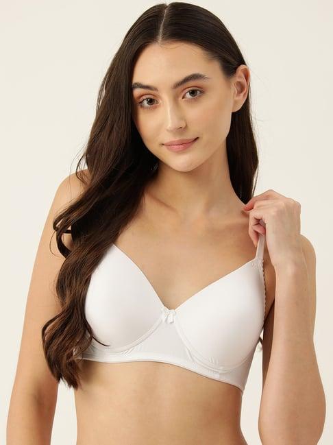 leading lady white full coverage padded t-shirt bra