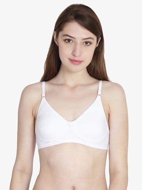 leading lady white non-wired non-padded everyday bra