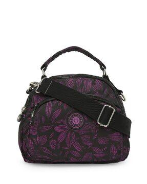 leaf print crossbody shoulder bag