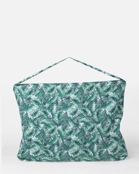 leaf print organic cotton shoulder bag