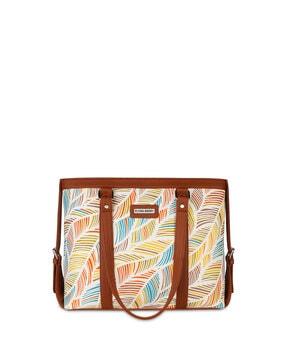 leaf print shoulder bag