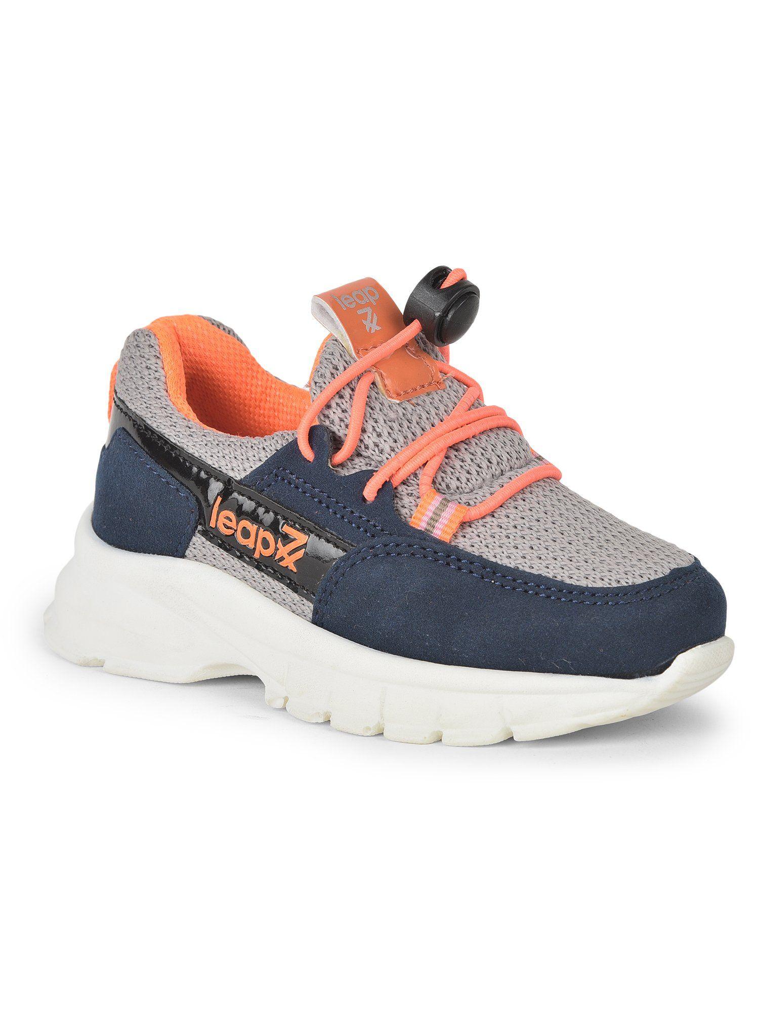 leap7x jeeva 05 kids casual lacing shoes grey