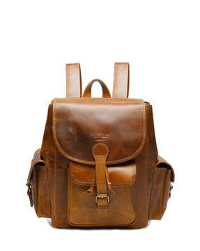 leather back pack with adjustable straps