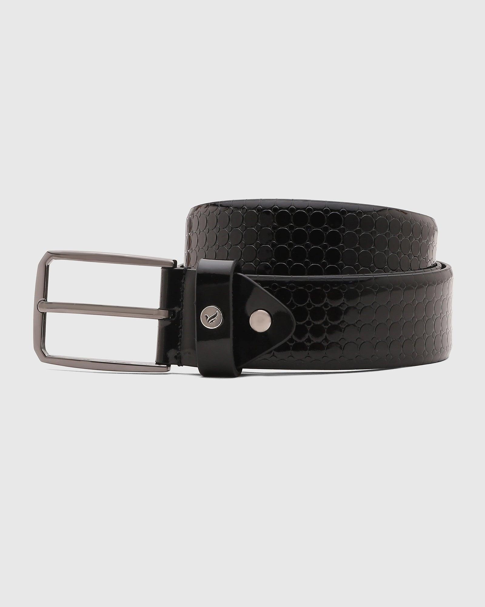 leather belt in black (shaun)