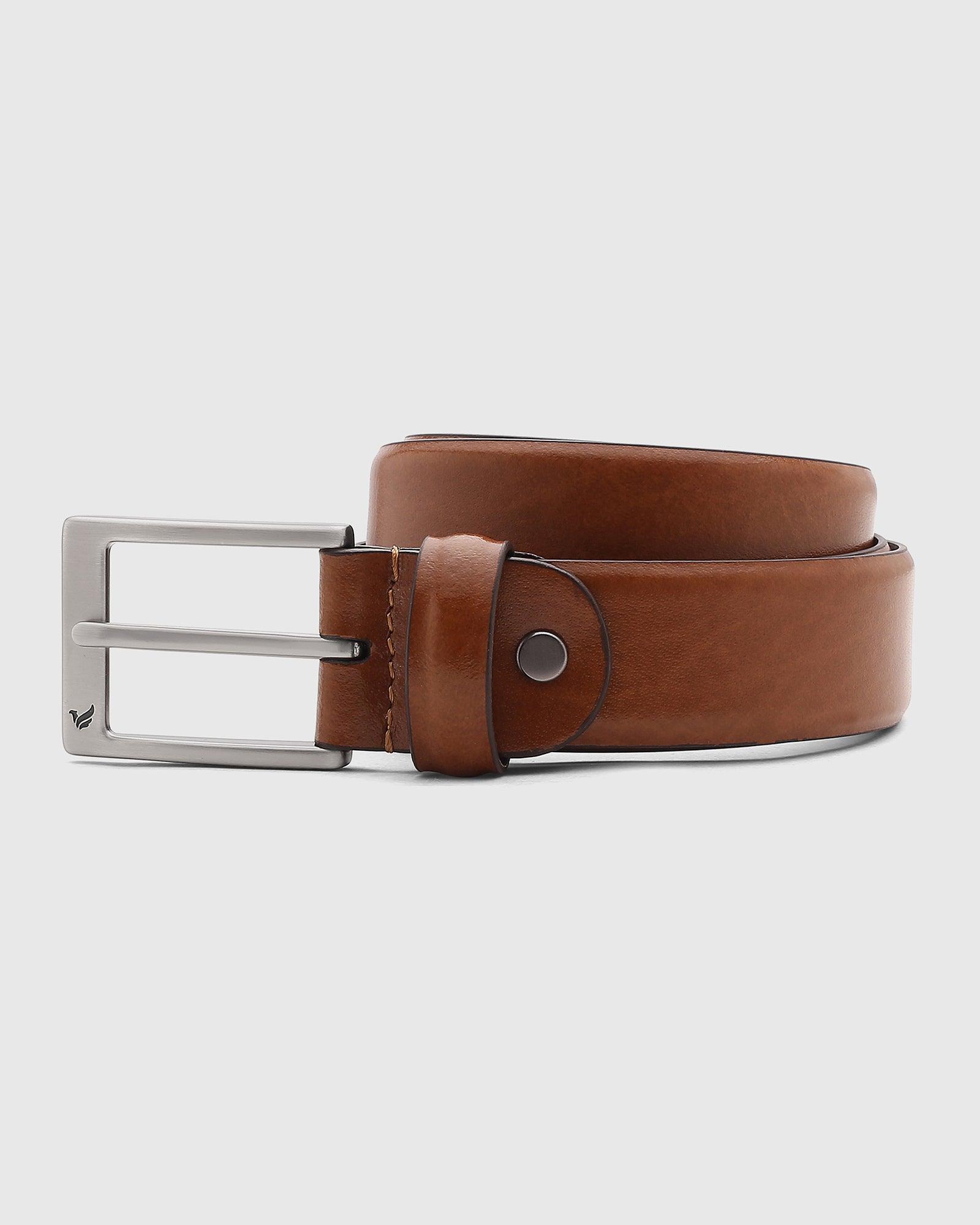 leather belt in tan (star)