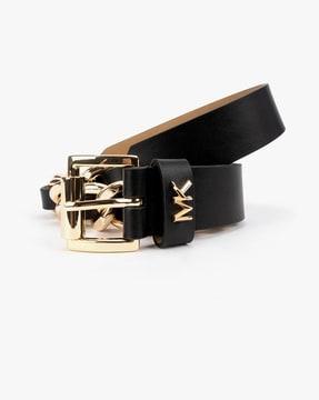 leather belt with chain