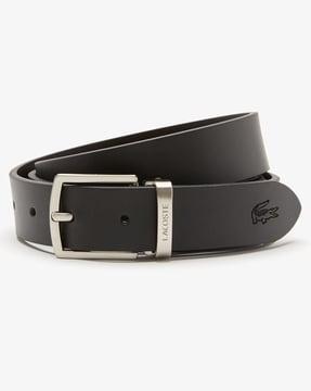leather belt with pin & flat buckle