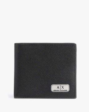 leather bi-fold wallet with coin pocket