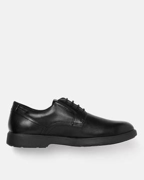 leather formal lace-up shoes
