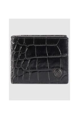 leather formal mens marion over flap coin leather wallet - black
